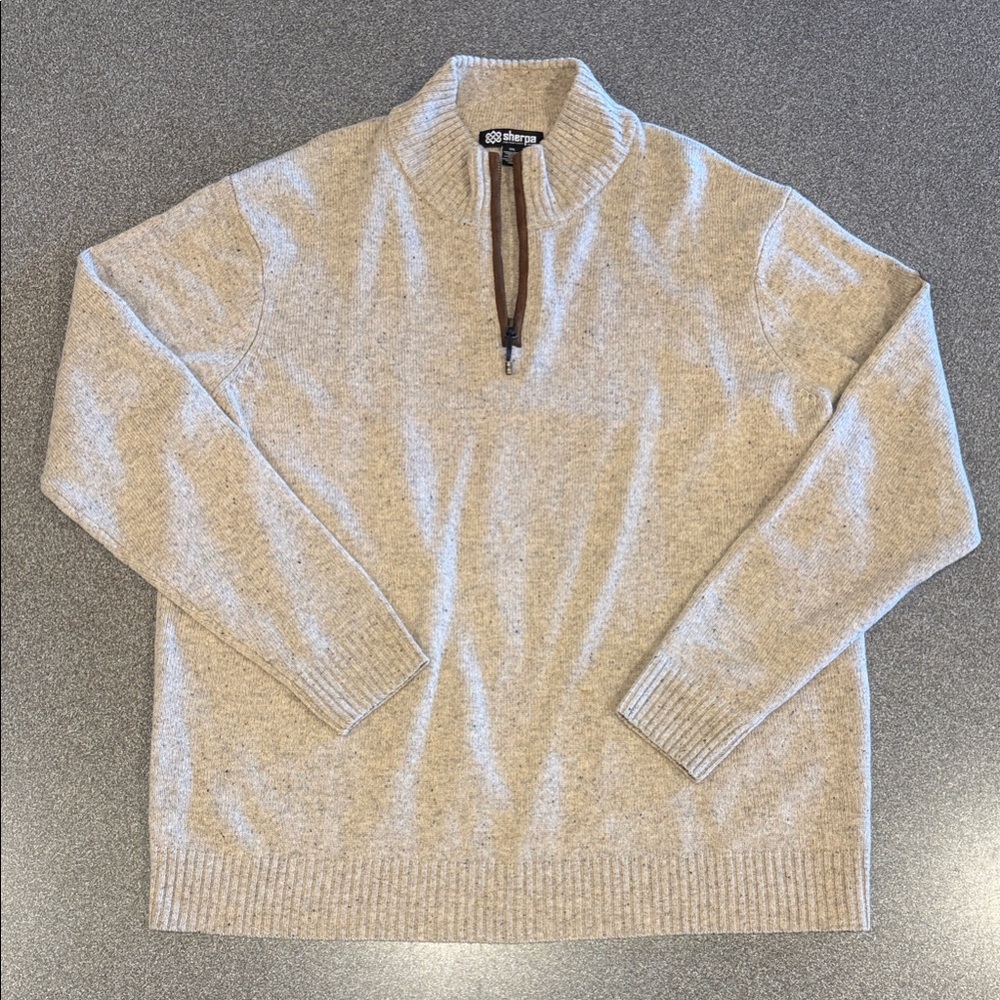 Men’s Sherpa Adventure Gear Kantega Tan Zip-Up Sweater XXL